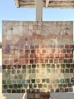 Large Abstract Brick Pattern Canvas Art
