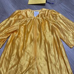 Yellow kid Size graduation gown