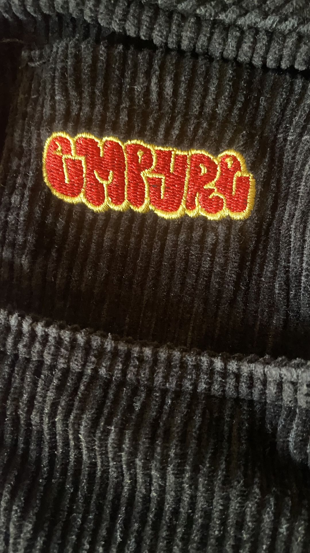 Empyre Loose Fit Black Corduroy Skate Pants