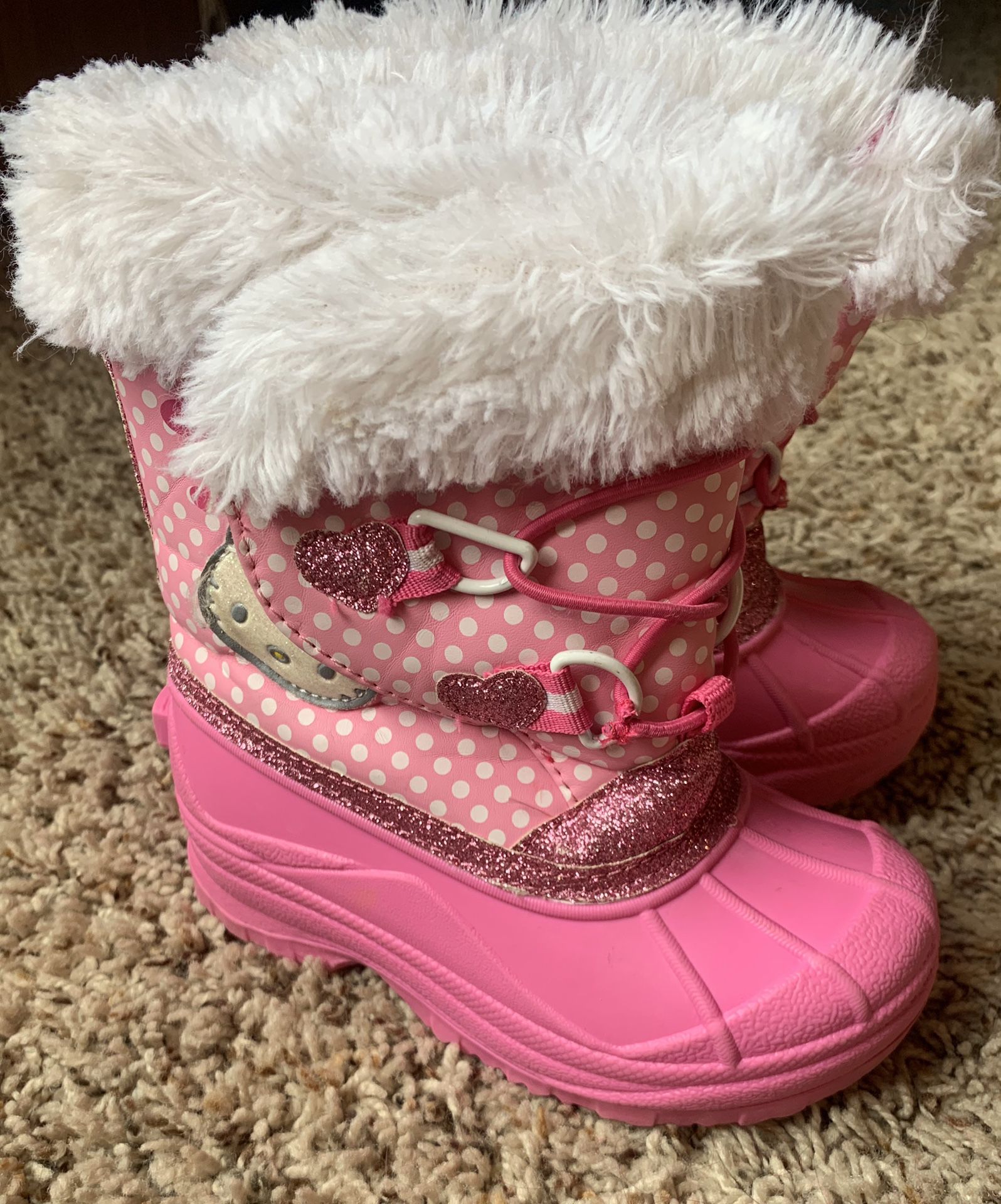 Hello kitty snow boots girls size 7/8