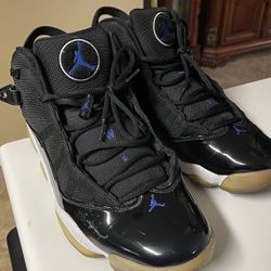 Nike Air Jordan 6 Rings SPACE JAM Black Blue 322992-016 Men's Shoes Size 12