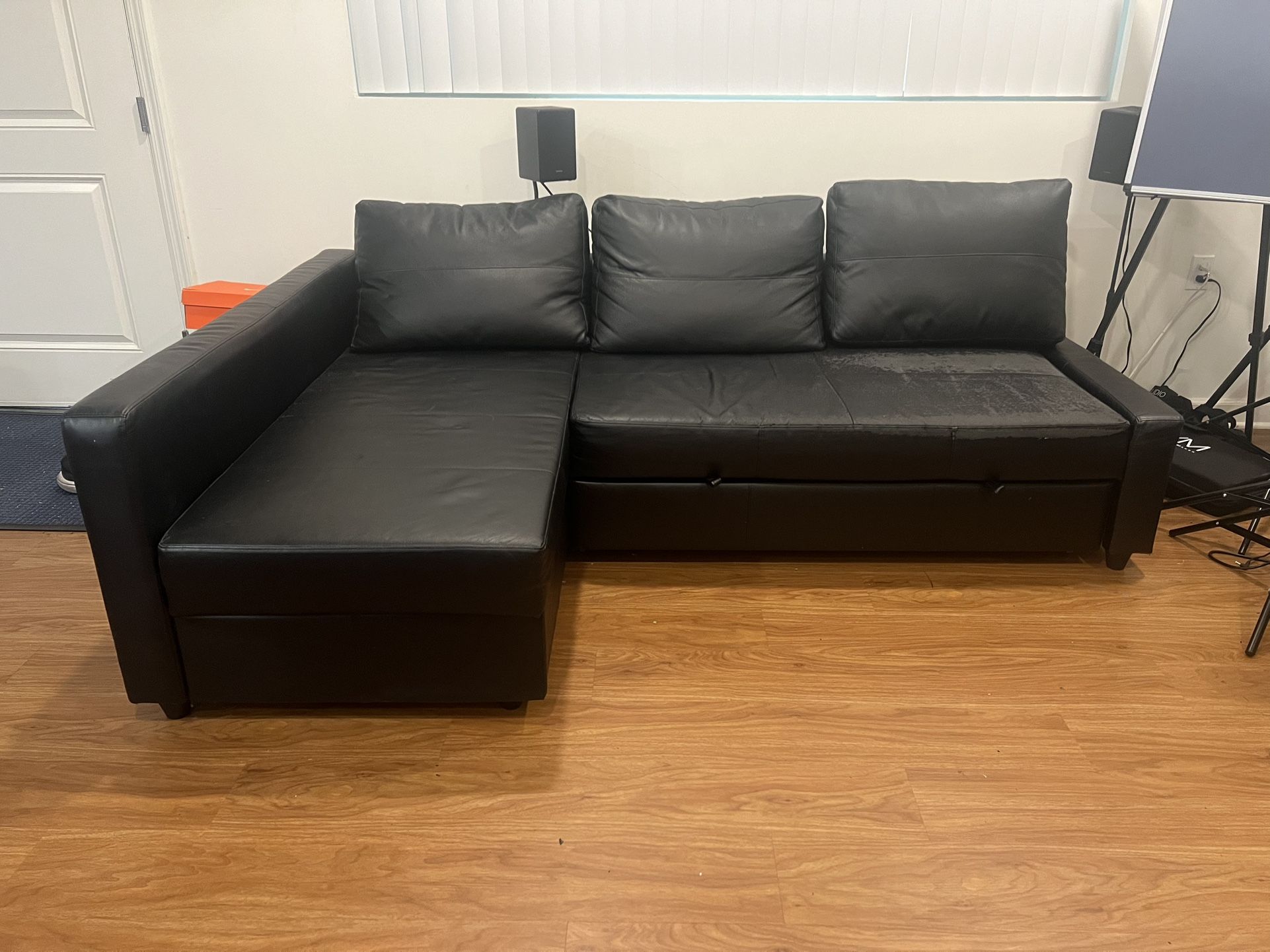 IKEA FRIHETEN Sleeper sectional |3 seat w/storage | Bomstad black | Sofa Bed | Couch