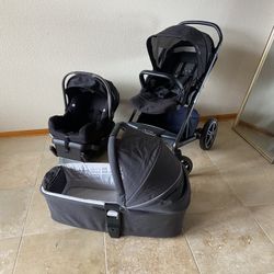 Nuna Mixx Stroller With Car Seat And Bassinet 