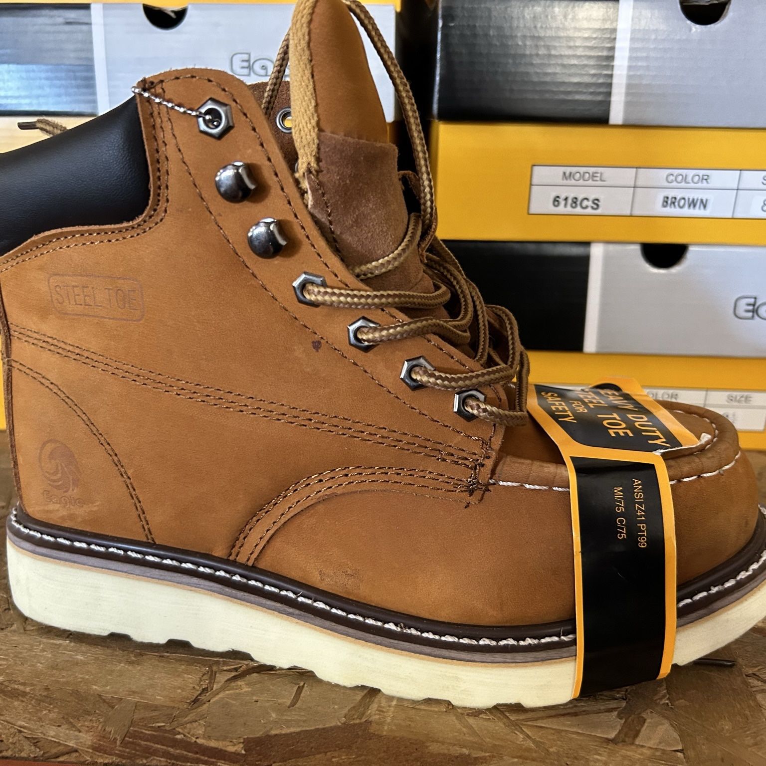 Real Leather Work Boots $48