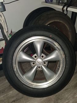 All 4 rims and tires 85% new tires