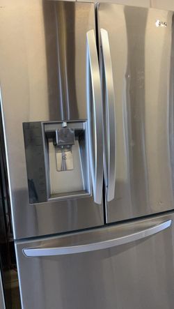 LG 3 Door Stainless Steel Refrigerator 33" Wide With Water and Ice maker
