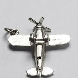 Men's Women's Sterling Silver 925 Airplane Charm  #81844