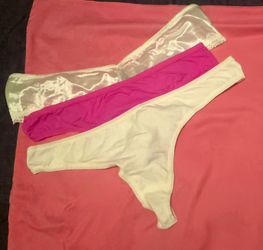 Satin cotton womens thongs size large