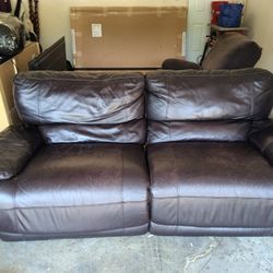 Leather Electric Recliner Sofa