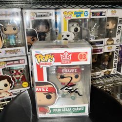 JULIO CESAR CHAVEZ HOF BOXER SIGNED AUTOGRAPHED FUNKO POP #03 w JSA COA