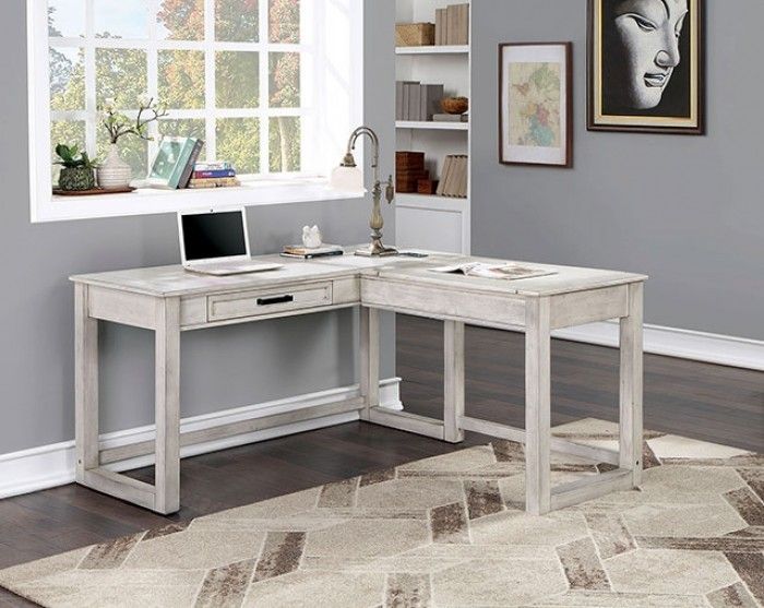 Brand New Antique White Corner Desk