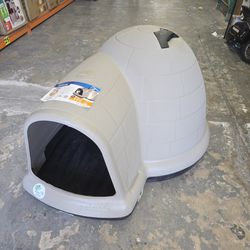 Petmate Indigo All-Weather Portable Extra Large Plastic Outdoor Igloo Dog House, 50.5"L For XL Dogs