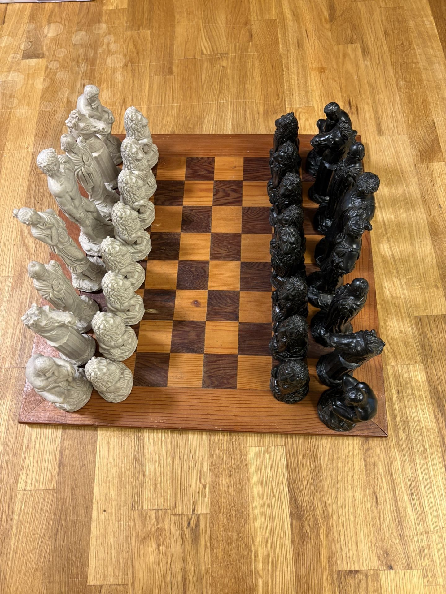 Vintage Roman God Goddess Chess Set