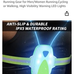 Reflective Running Vest And Flashlight 