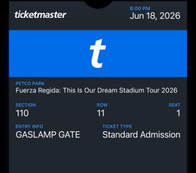 Fuerza Regina tickets petco park