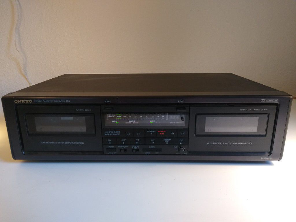 Onkyo TA-RW303 dual/dubbing cassette deck perfect working condition tested