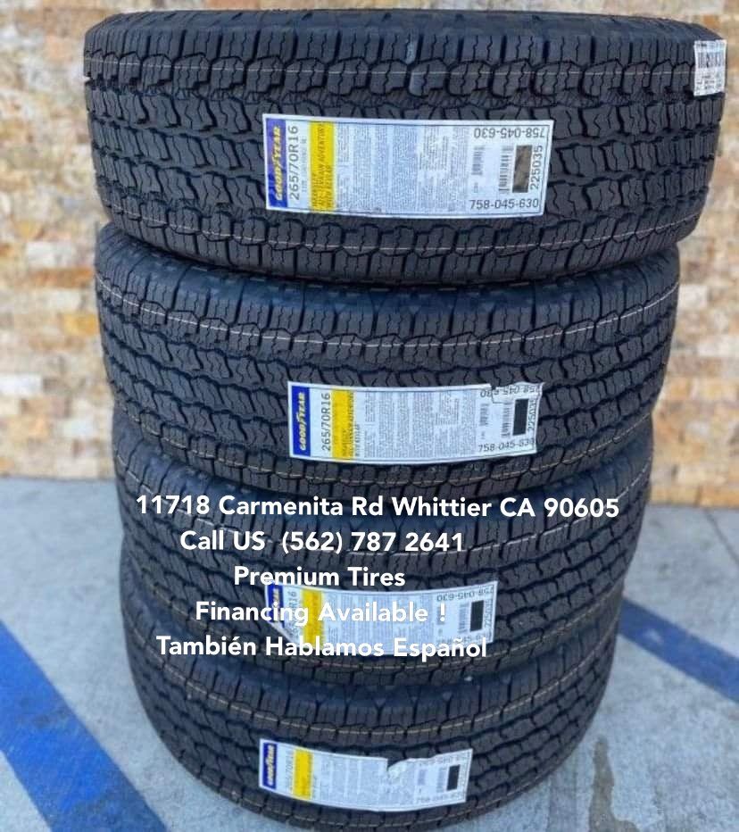 265/70R16 Goodyear A/T New Set of Tires FREE Install & Balance Set de Llantas Nuevas Instaladas Y Balanceadas WE FINANCE, Tambien Financiamos ‼️‼️