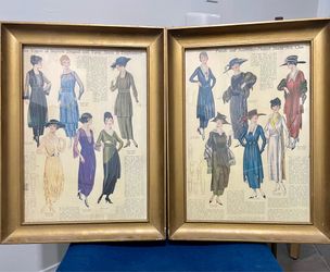 Wall art decor vintage fashion mcm mid century modern