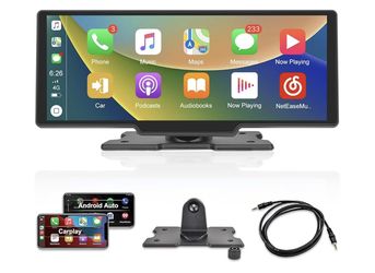 Carplay Screen Stereo 10.3 inch HD Wireless Portable Car Buddy Touchscreen Radio, Car Play & Android