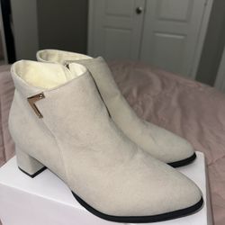 Taupe Faux Suede Ankle Boots - Women’s Size 8.5