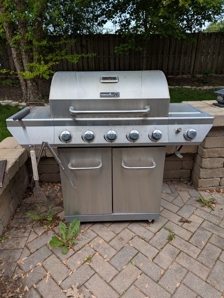 Stainless Steel Nexgrill 6-Burner Gas Grill with Side Burner