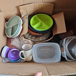 Bakeware, dishes, knife set, blender, coffee maker, crockpot