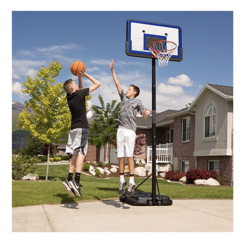 New In Box Lifetime 44" Pro Court Height-Adjustable Portable Basketball Hoop