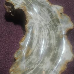 Antique Heavy Petrified Wood Dish