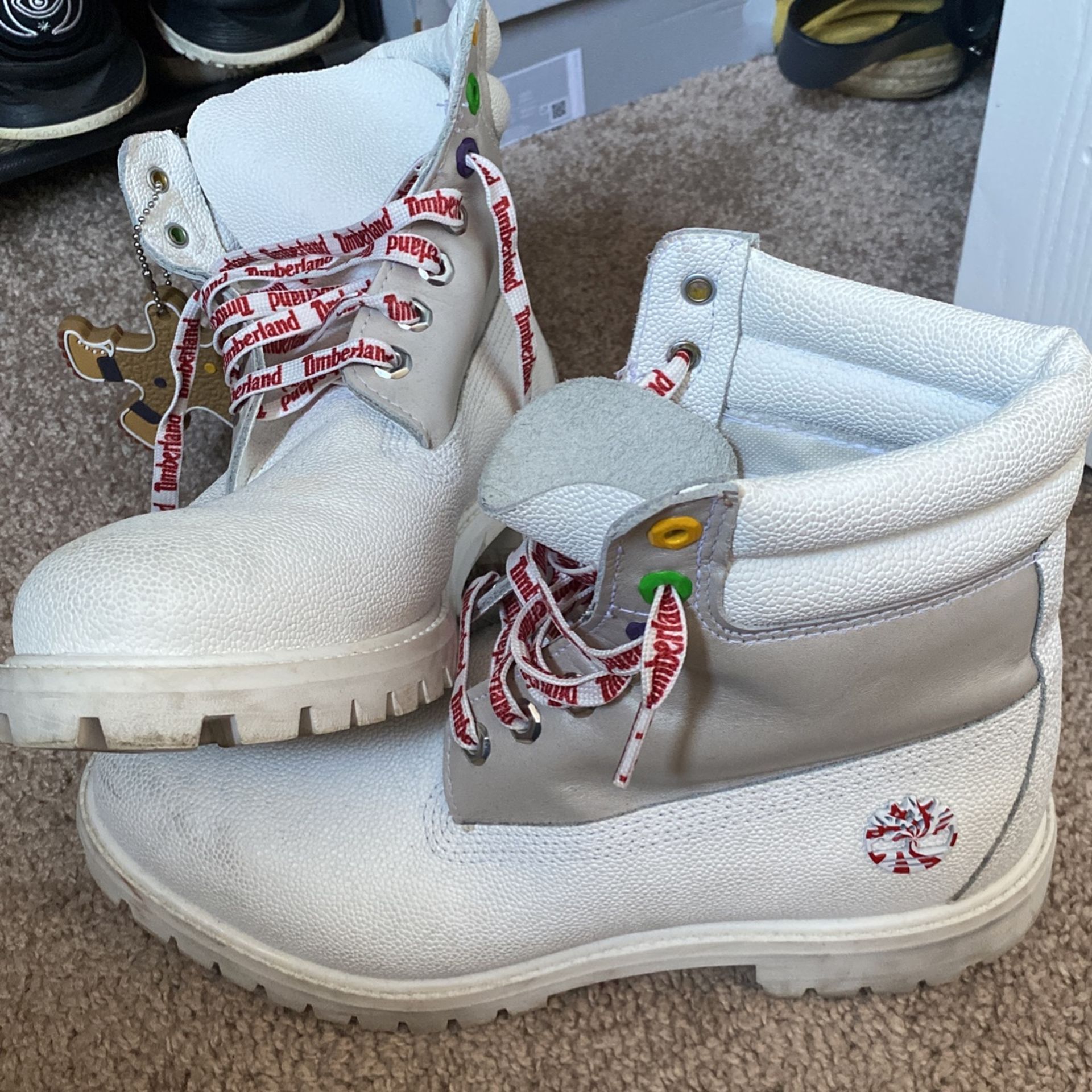 Xmas White timberlands Boots