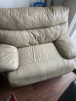 Leather Reclining Sofa