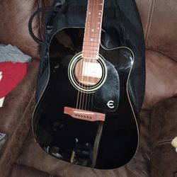 Epiphone Acoustic Electric Guitar New With Gig Bag & Elixir Strings