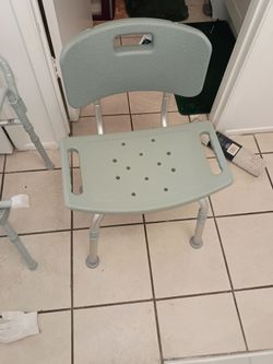 Shower Chair with Back and Adjustable Legs
