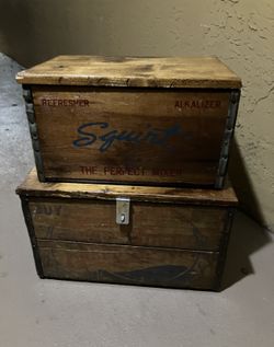 2 Vintage Wooden Boxes