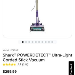 Shark Powerdetect Ultra-Light Stick Vacuum 