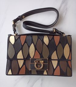 Salvatore Ferragamo Aileen Patchwork Leather Shoulder Bag