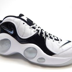 Nike Air Zoom Flight 95 White Black Men’s Size 9.5 Retro Basketball Sneakers Clean
