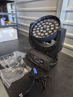Stage Wash Moving Head Stage Light (RGBW) 36x 10-Watt LEDs, 16-Channel DMX Mode, Touch Screen Menu, With Zoom - Stage Right Series

Only small crack p