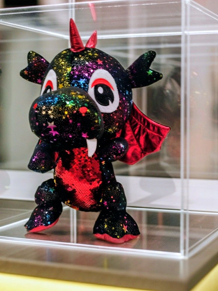 Draco Winged Unicorn Dragon Plush 12"-16"Caravan Softoy