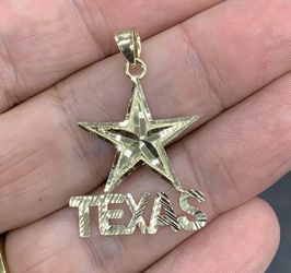 10k solid gold Texas pendent