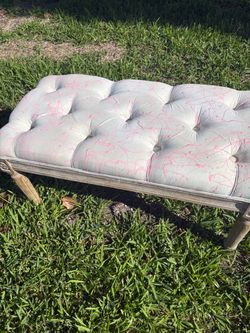 modern shabby chic bench  tufted bench perfect for girly pink bedroom
