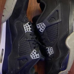 Jordan 4s Black Canvas