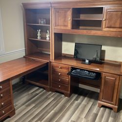 Solid Wood L-shaped Desk