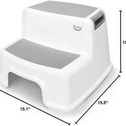 ✨🪜 iLove Wide+ 2-Step Stool – Extra Wide, Safe & Sturdy