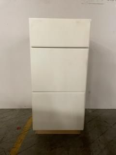 15" Diamond 3 Drawer White Sand Base
