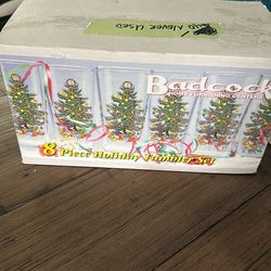 8set Holiday Tumblers  New