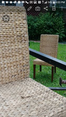 6 Woven Wicker (project) Dinning Chairs World Market
