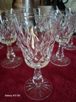 Set of 22 Cut Crystal Wine Glasses