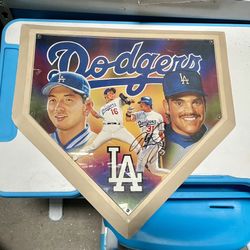 Dodgers Hideo Nomo & Mike Piazza Home Plate 
