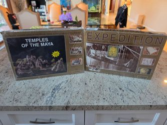 2 Pack of VINTAGE Expedition Treasure Hunting Kits -- Temples of Mayan Ruins & King Tut
