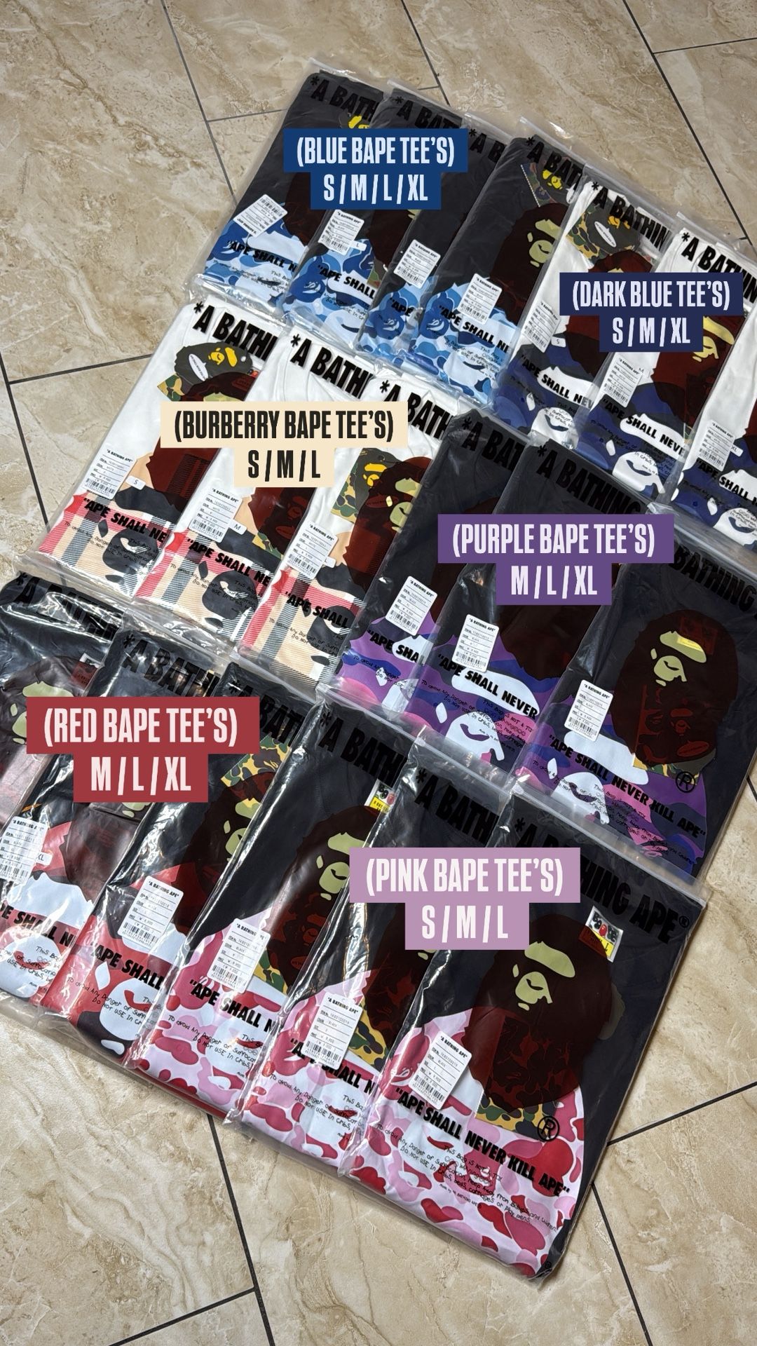 BAPE TEES